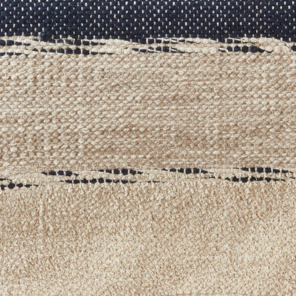 Tasseled Stripe Table Runner: Navy Blue / 16"x72"