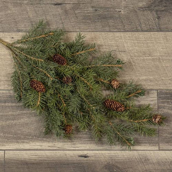 *25" ANGEL PINE SPRAY WITH CONES