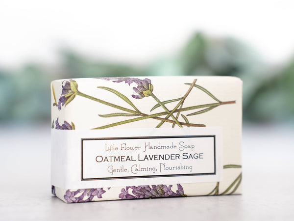 Oatmeal Lavender Sage Handmade Soap: