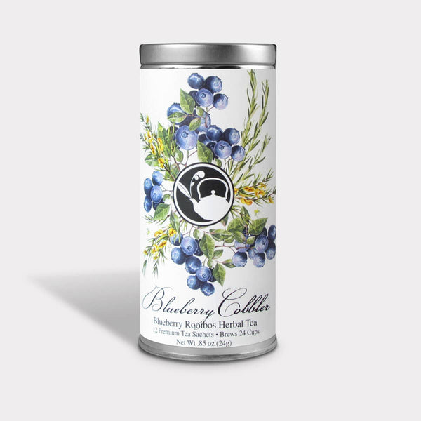 Blueberry Cobbler Tea - 12 Tea Sachets - Tall Tin