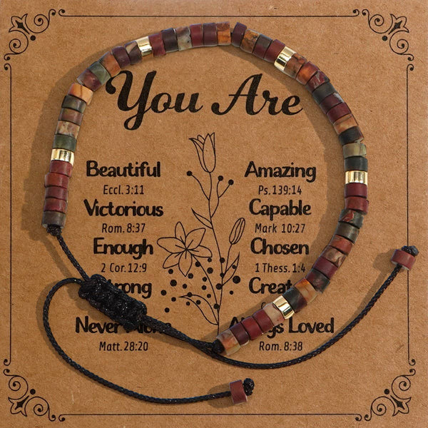 HANDMADE WOVEN BRACELET NATURAL STONE BRACELET_CWAB4624: TYPE1 / (OS) 1