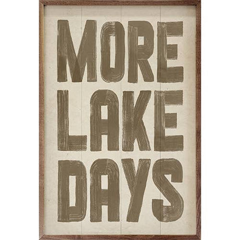 More Lake Days Brown: 24x36