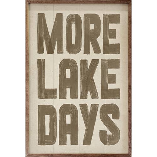 More Lake Days Brown: 16x24