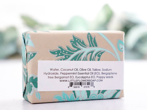 Peppermint Poppy (Eucalyptus) Handmade Soap: 6 oz