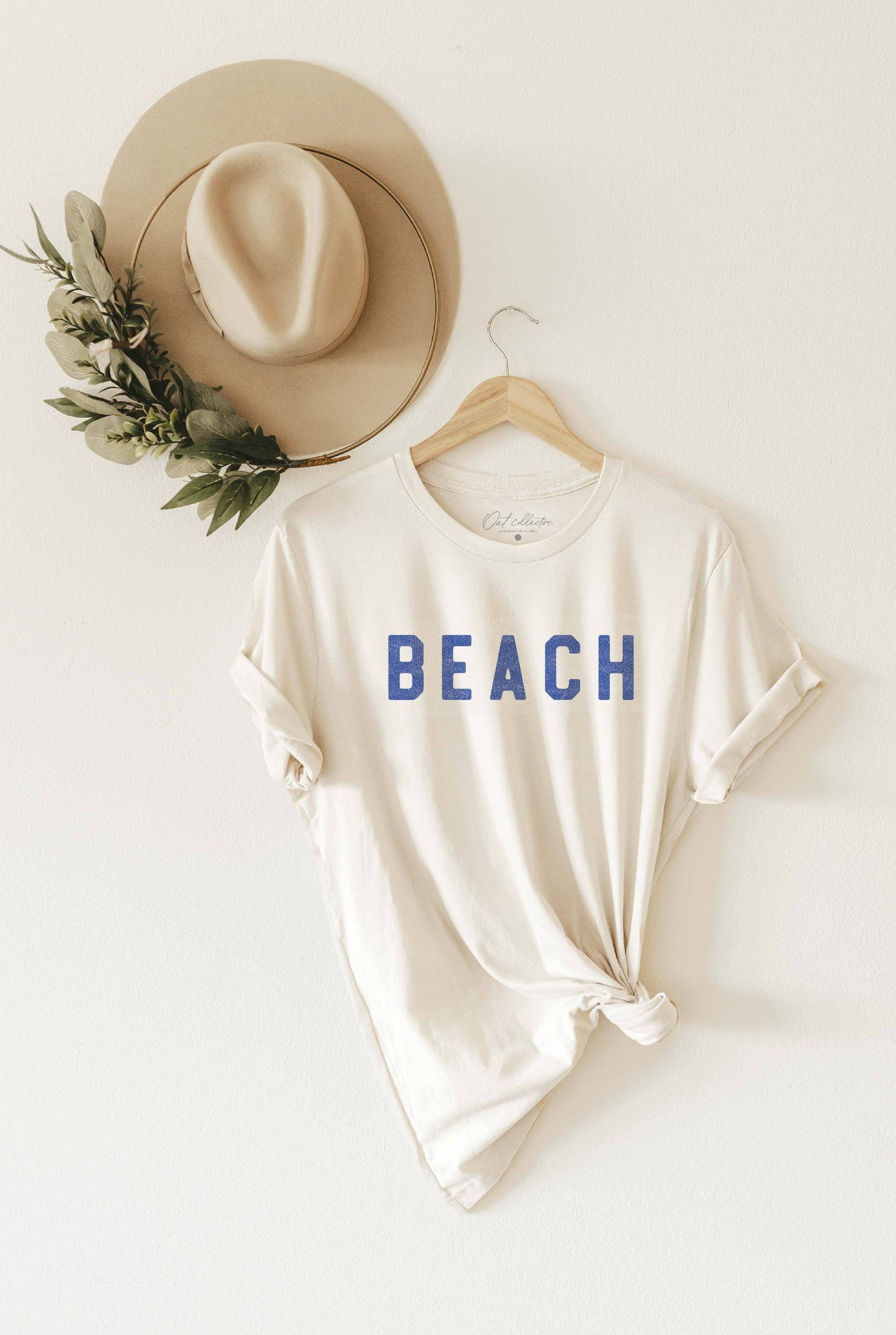 BEACH Graphic T-Shirt: VINTAGE WHITE / M