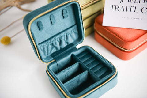 Jewelry Travel Case : Teal