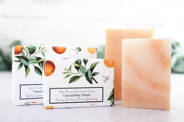 Tangerine Basil Handmade Soap: