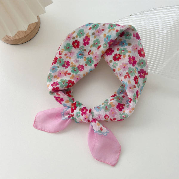 Cotton Linen Square Scarf - Breathable Neck Wrap_CWMS0673: TYPE1 / (OS) 3