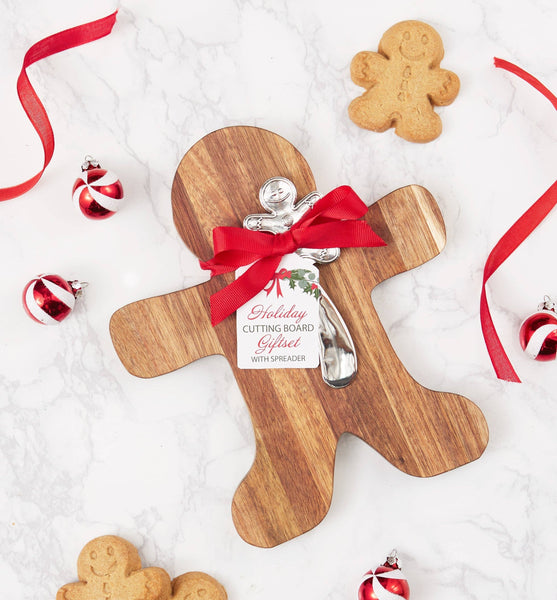 Gingerbread Man Cutting Board Gift Set