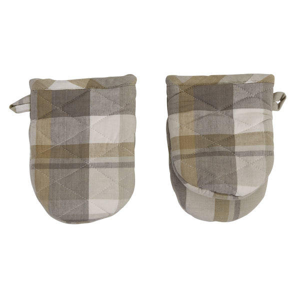 Bennet Plaid Mini Mitt Set / 2