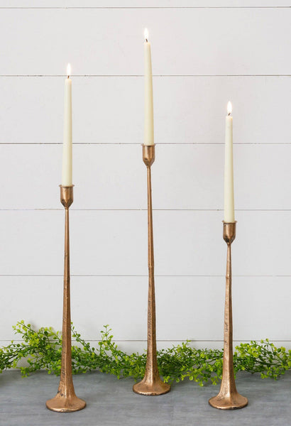 Copper Hand-Forged Metal Candle Holder