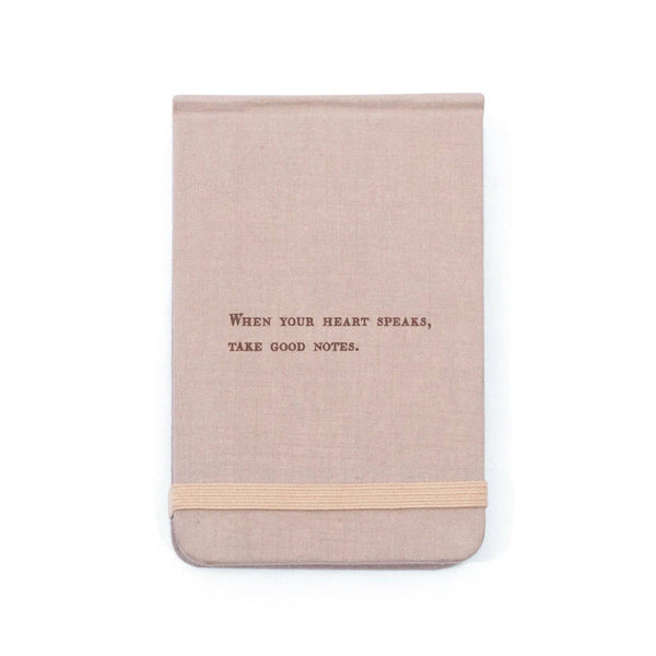 When Your Heart Speaks Fabric Notebook