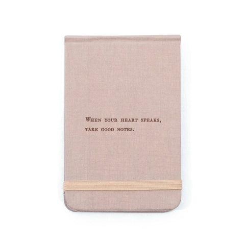 When Your Heart Speaks Fabric Notebook