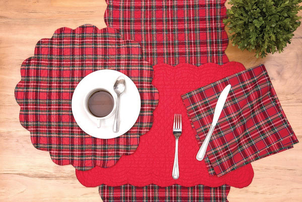 Christmas Red Plaid Placemat