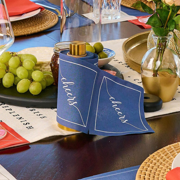Cotton Cocktail Napkin Roll: Mystic Cheers"