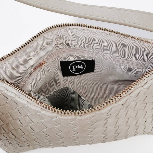 Harper Hobo Woven Shoulder Bag: Brown