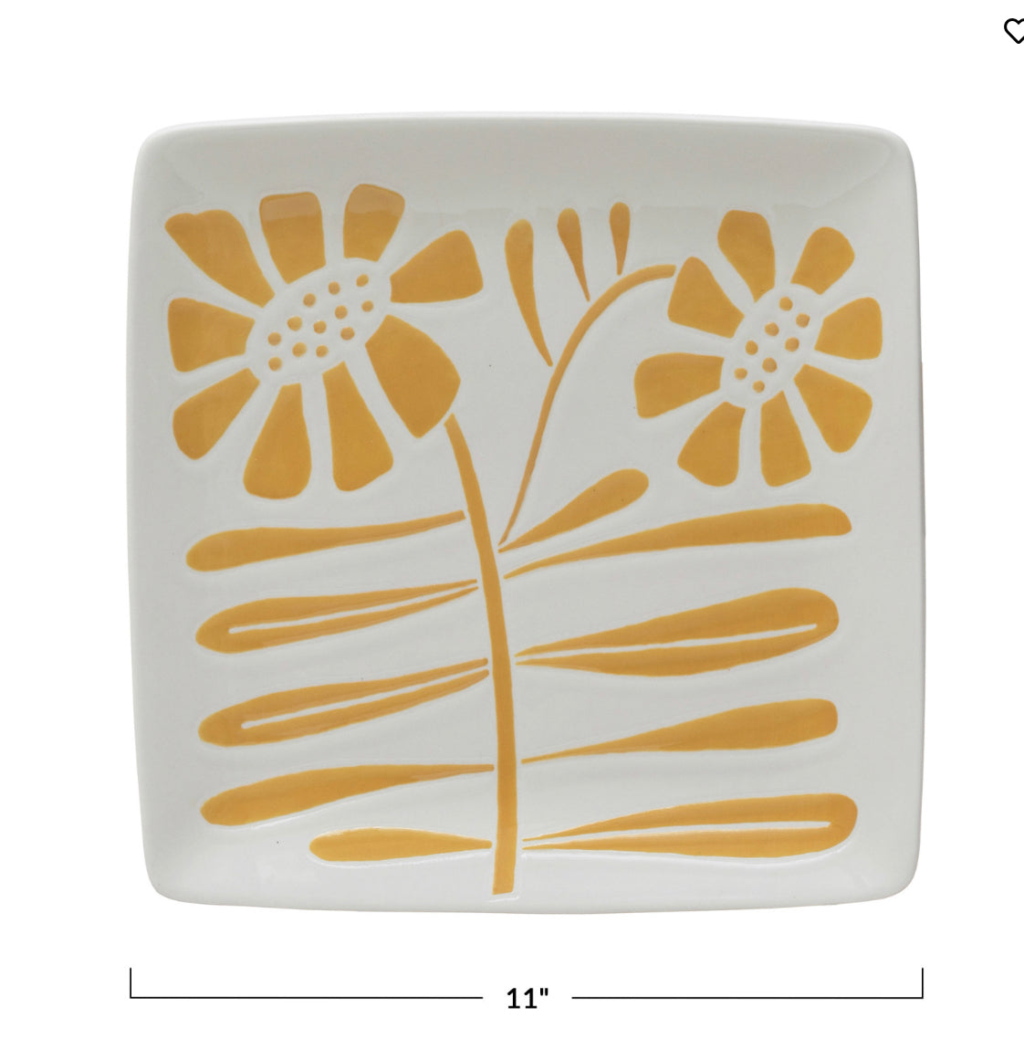 Stoneware Flower Plate