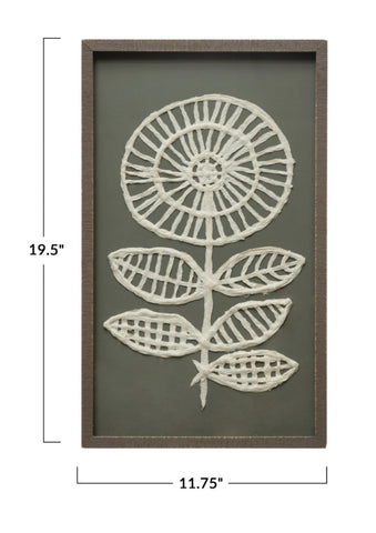 *GREY PAPER FLOWER ART