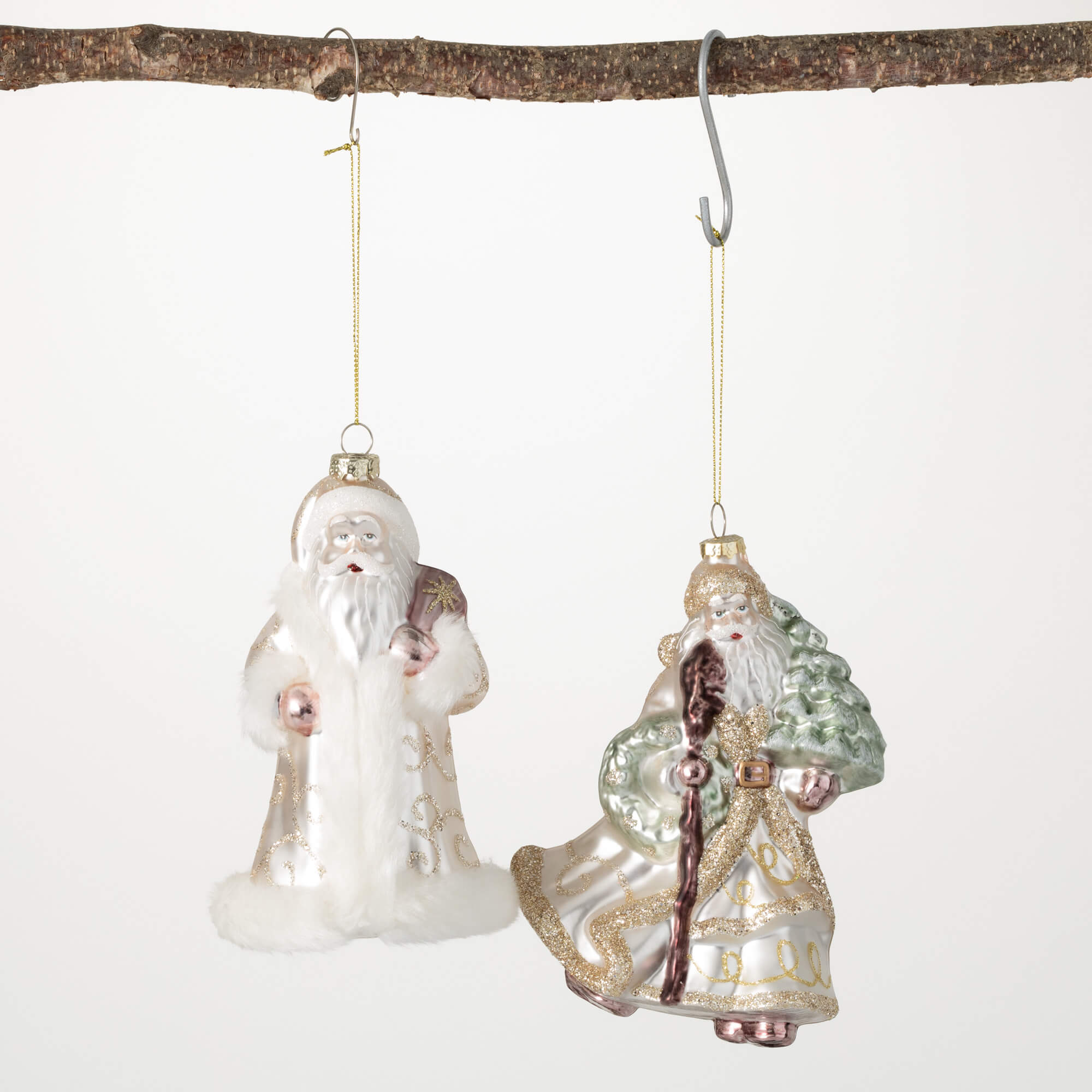 *Santa Glass Ornaments