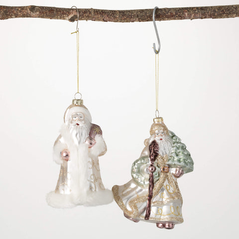 *Santa Glass Ornaments