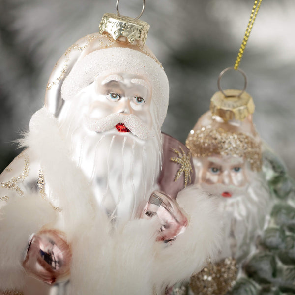 *Santa Glass Ornaments