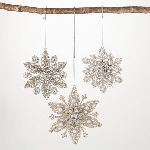 Snowflake Jeweled Ornament
