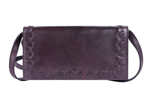 Carisa Eggplant Crossbody Bag