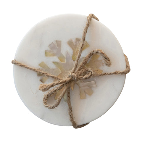 *Marble Snowflake Coasters