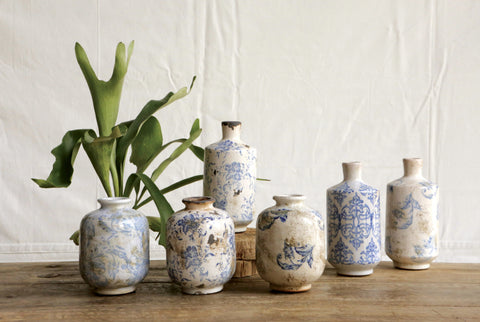 Terracotta Vase w Patterns