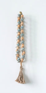 Abaca Wood Bead Tassel