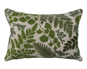 Embroidered Botanical Pillow