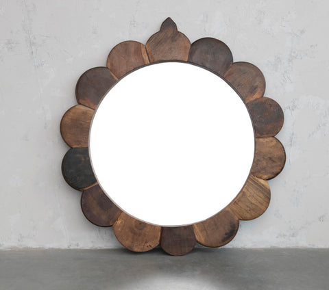 Vintage Large Wood Mirror