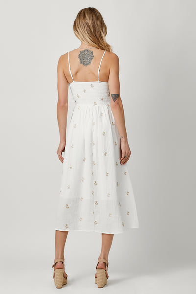 Embroidered Gauze Dress