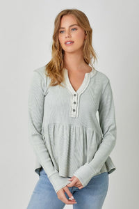 Washed Peplium Top