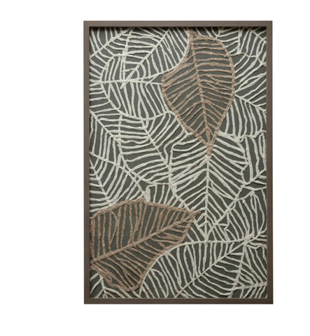 Leave Wood Framed Art