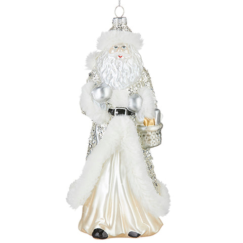 *White Santa Ornament