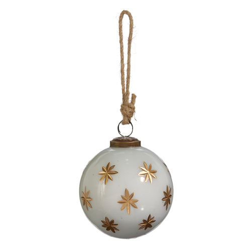 *Ivory Gold Star Ornament