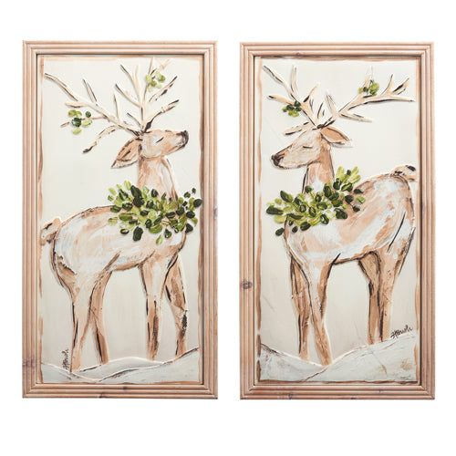 Deer Stamped Metal Wall Art