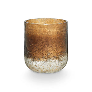 Wood fire Glass Candle