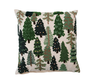 Embroidered Tree Pillow