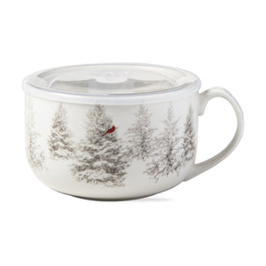 Winter Plaid Soup Mug