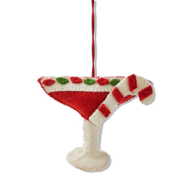 *Felt martini ornament