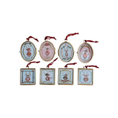 *Glass Reindeer Ornaments