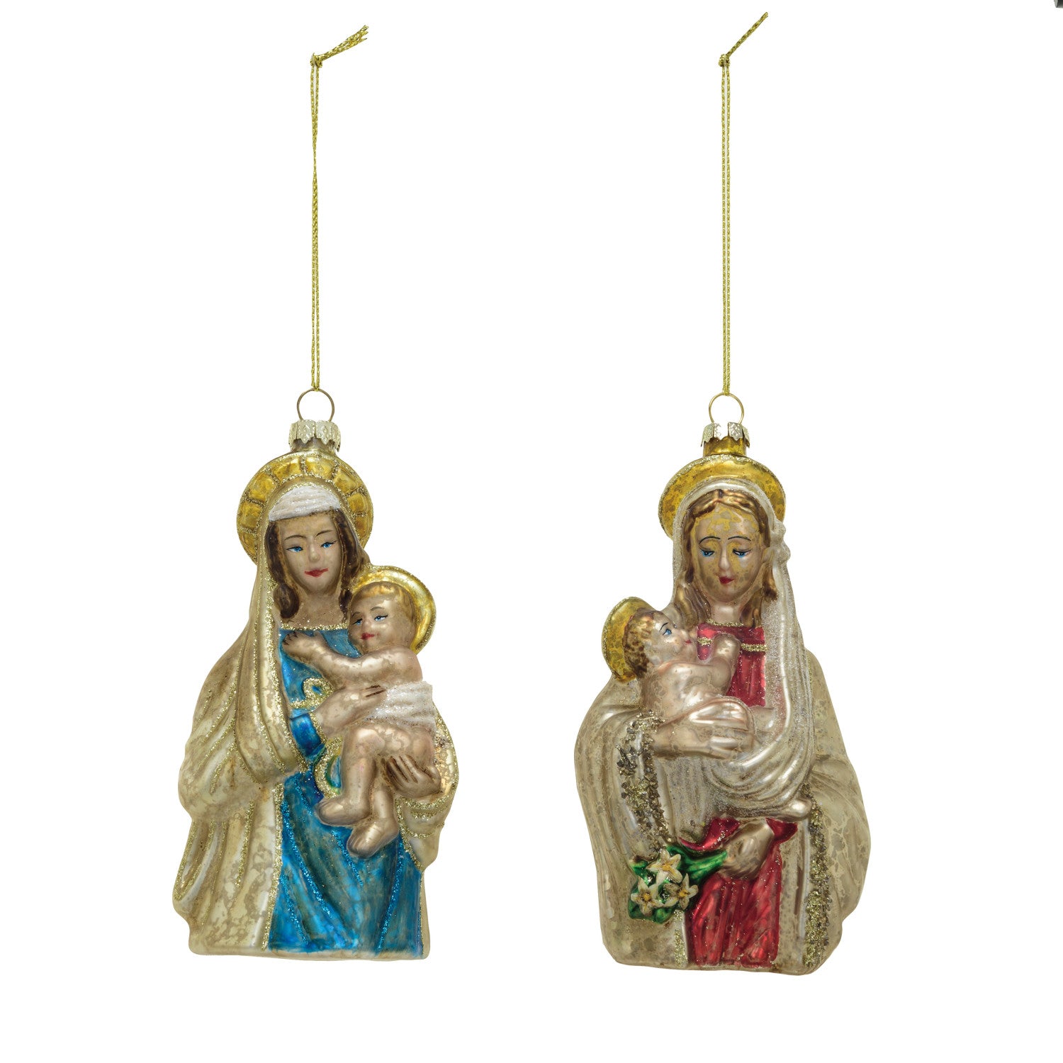 Virgin Mary w Baby Ornament