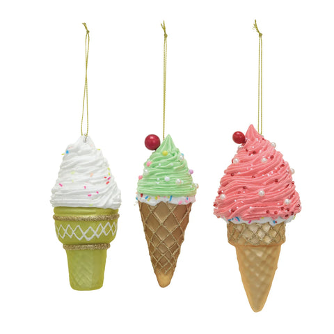 Clay Ice Cream Ornament