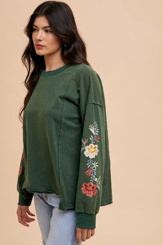 Embroidered Knit Top