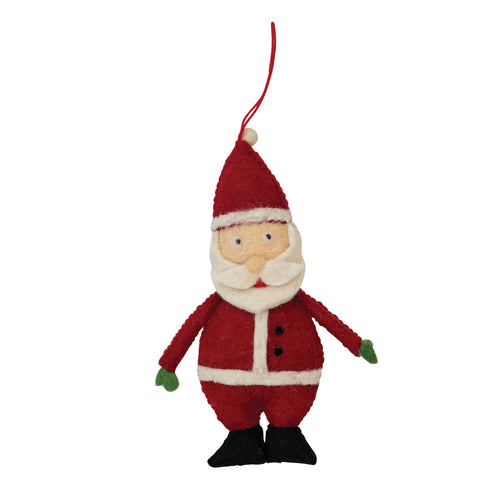 *Felt and Wool Santa Ornament
