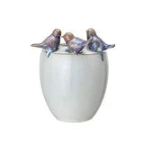 Birds on Rim Planter