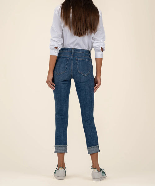 Amy Cropped Straight leg Roll up Jean