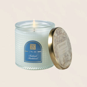 Sunkissed Sandalwood - Textured Glass Candle Candle